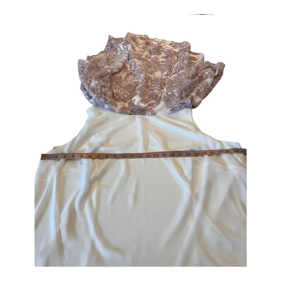 Alex Evenings Lavender Burnout Double Layer Chiffon Occassion Blouse Size 3X NEW - Picture 3 of 16